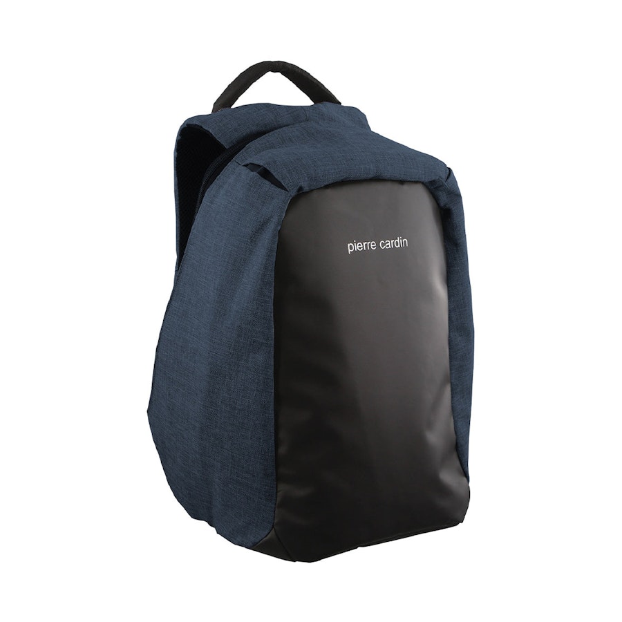 Pierre Cardin Bailey Canvas Laptop Backpack with USB Port Navy Navy