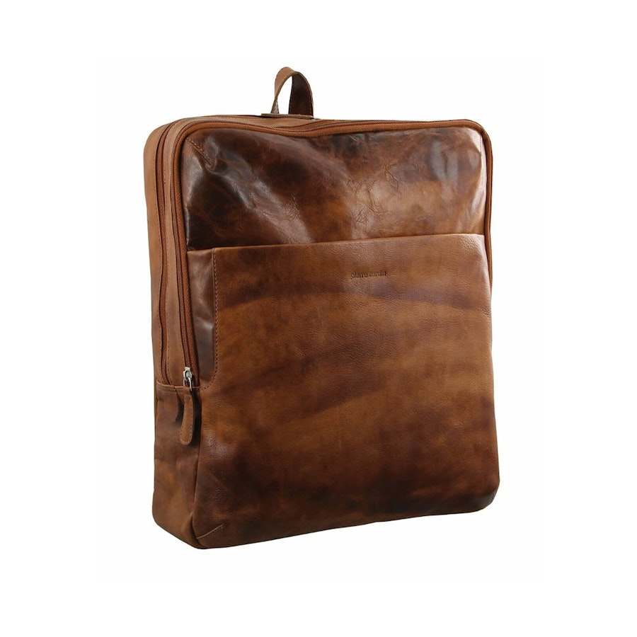 Pierre Cardin Axel Rustic Leather 15" Laptop Backpack Cognac Cognac