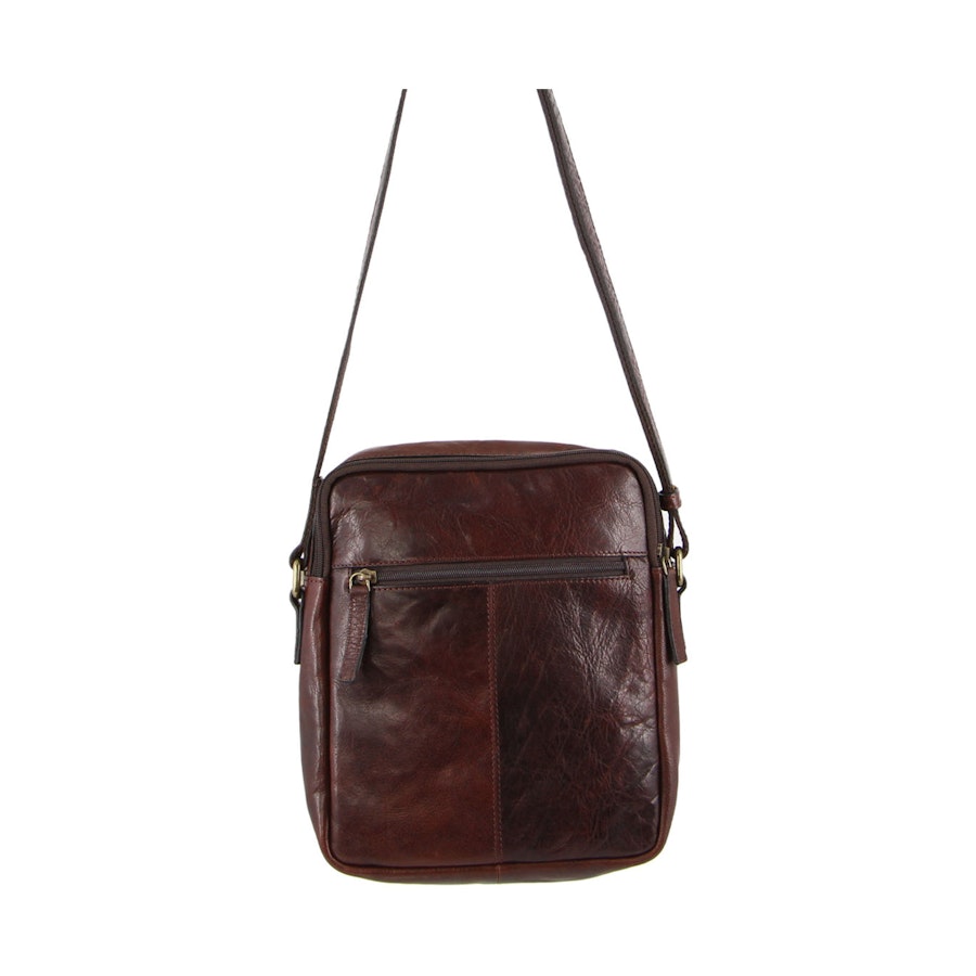 Pierre Cardin Ashley Rustic Leather iPad Bag Chestnut Chestnut