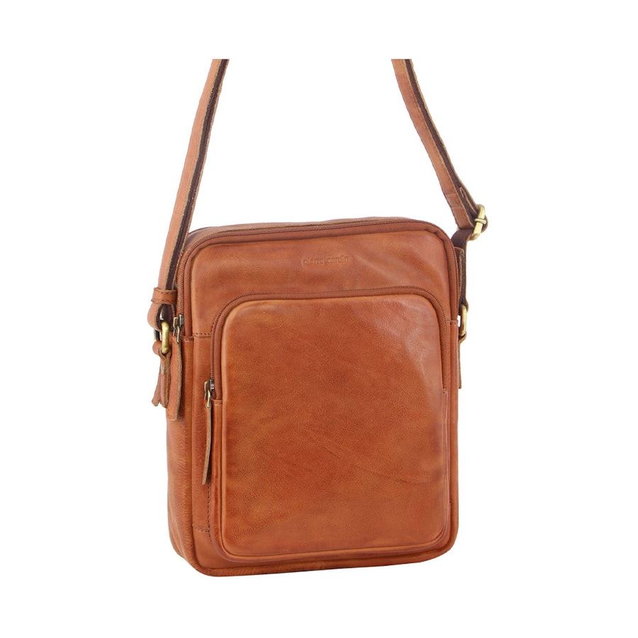 Pierre Cardin Ashley Rustic Leather iPad Bag Cognac Cognac