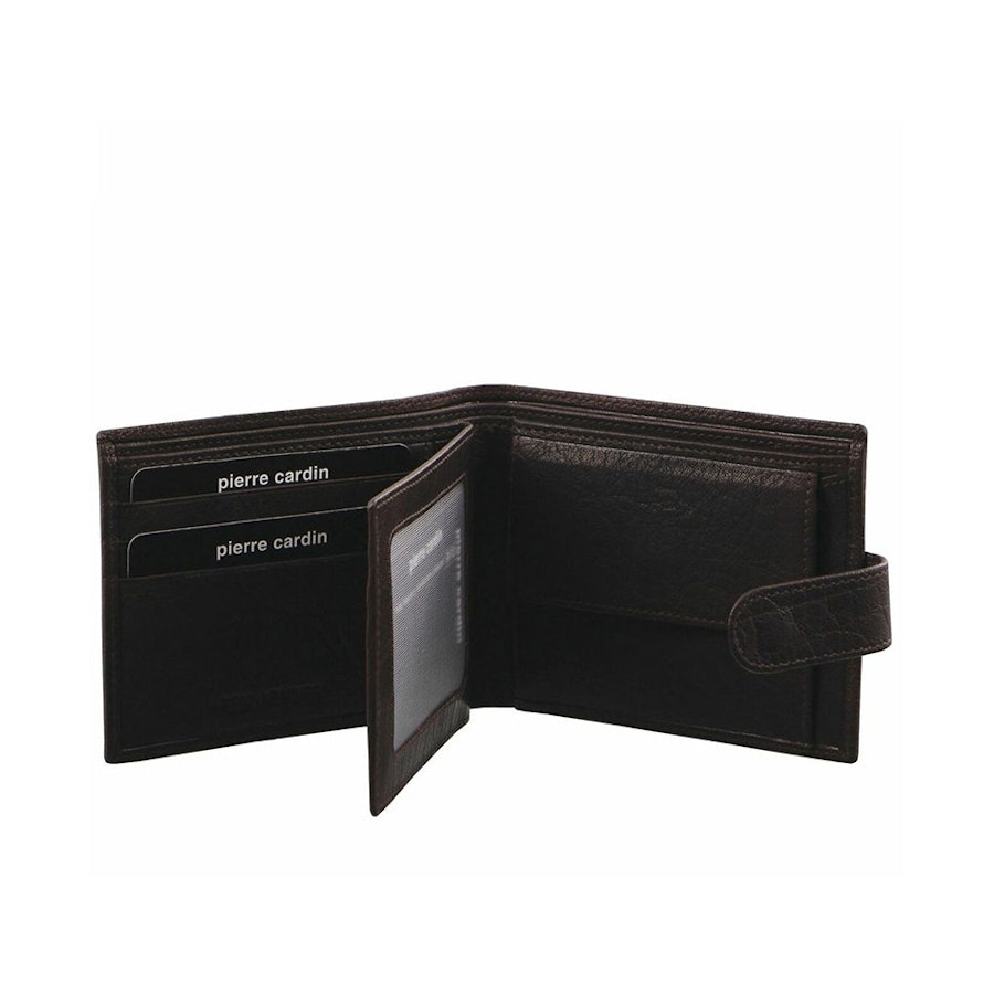 Pierre Cardin Oliver Men's Rustic Leather RFID Wallet Brown Brown