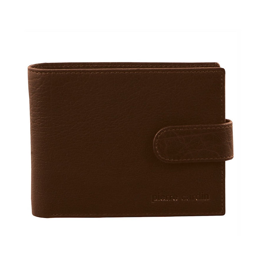 Pierre Cardin Oliver Men's Rustic Leather RFID Wallet Chestnut Chestnut