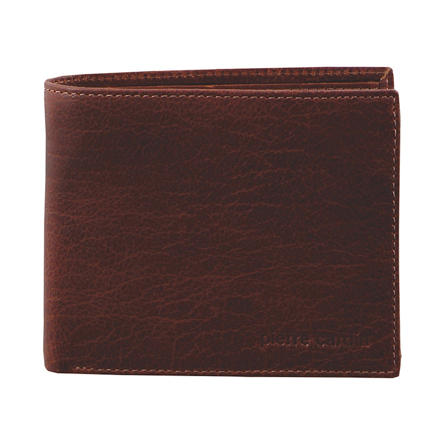 Pierre Cardin Blair Men's Rustic Leather RFID Wallet Chestnut Chestnut