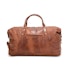 Pierre Cardin Kennedy Rustic Leather Overnight Duffle Bag Cognac