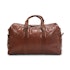 Pierre Cardin Parker Rustic Leather Overnight Duffle Bag Chestnut
