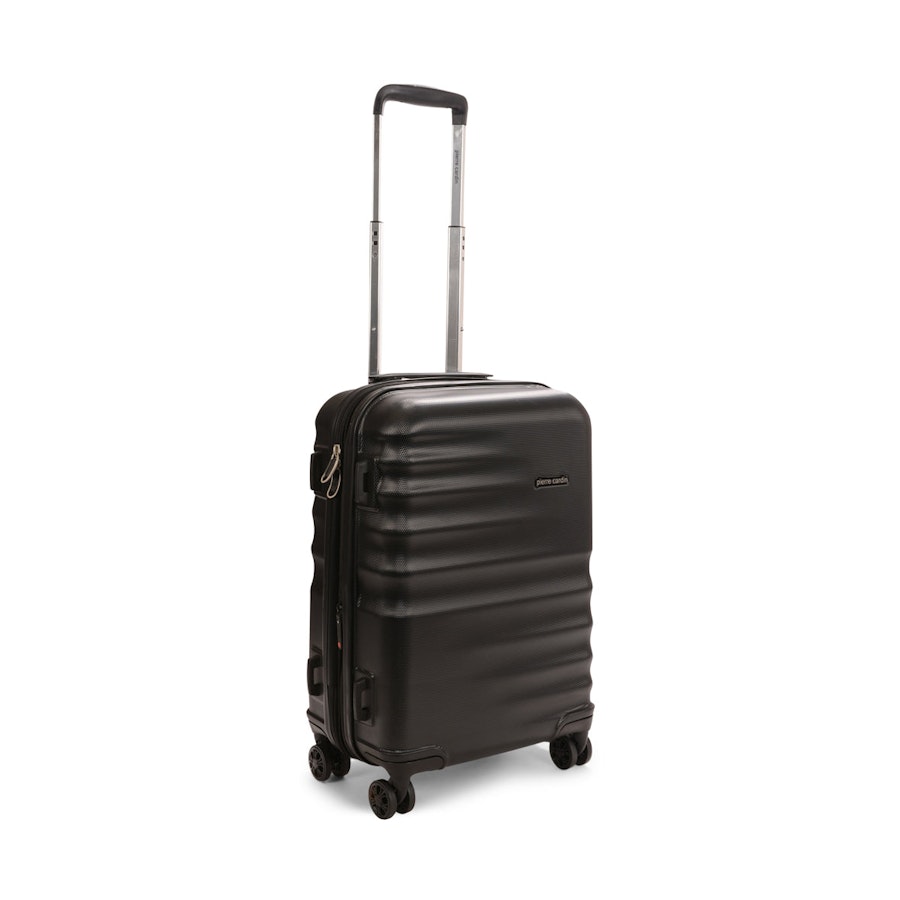 Pierre Cardin High-Flyer 56cm Carry-On Hardside Suitcase Black Black