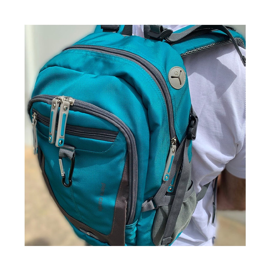 Pierre Cardin Ryder Adventure Nylon Backpack Turquoise Turquoise