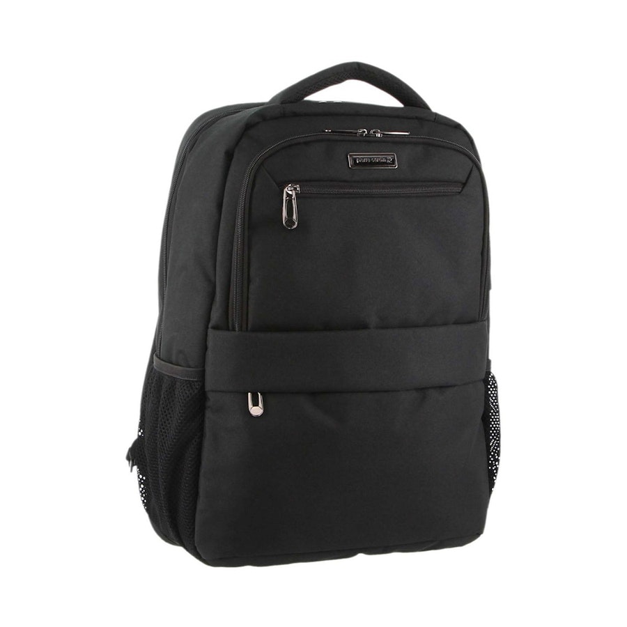 Pierre Cardin Carson 15" Laptop Backpack with USB Port Black Black