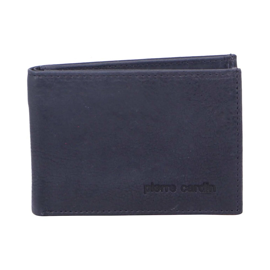 Pierre Cardin Finley Men's Rustic Leather RFID Wallet Midnight Midnight