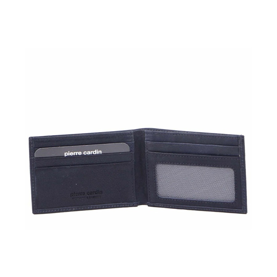 Pierre Cardin Finley Men's Rustic Leather RFID Wallet Midnight Midnight