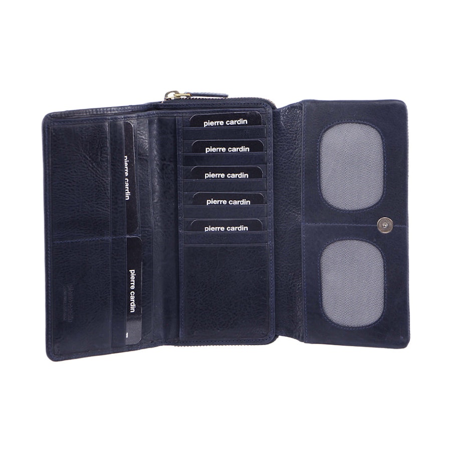 Pierre Cardin Isla Women's Italian Leather RFID Wallet Midnight Midnight