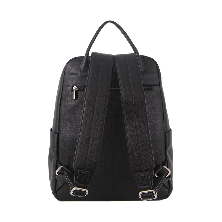 Pierre Cardin Cora Leather Backpack Black Black