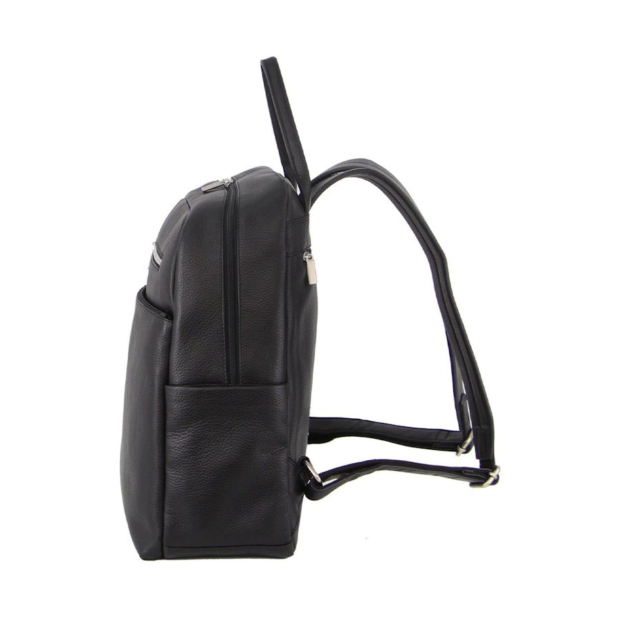 Pierre Cardin Cora Leather Backpack Black Black