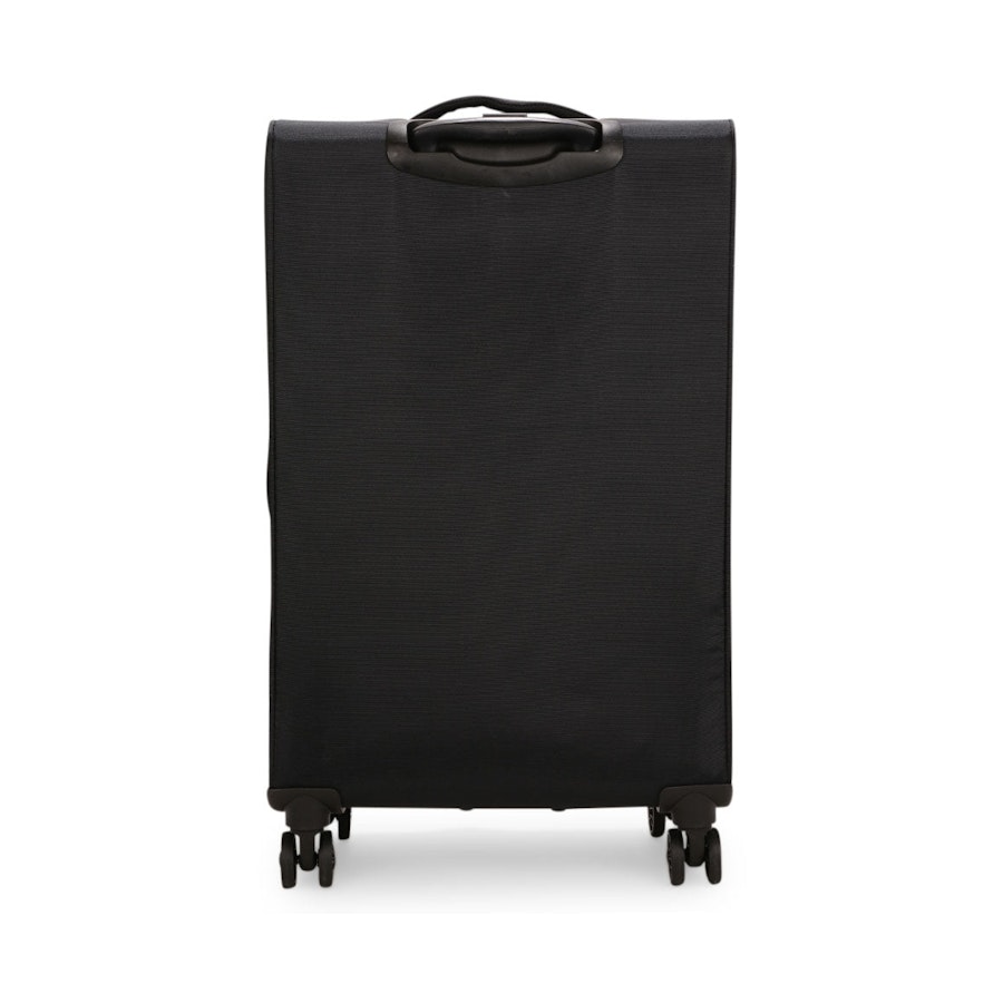 Pierre Cardin Styla 71cm Softside Checked Suitcase Black Black