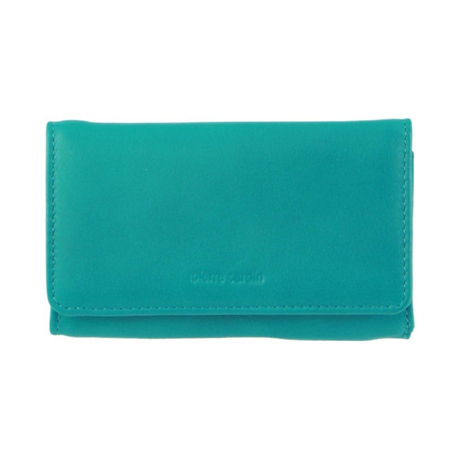 Pierre Cardin Tabby Women's Italian Leather RFID Wallet Turquoise Turquoise