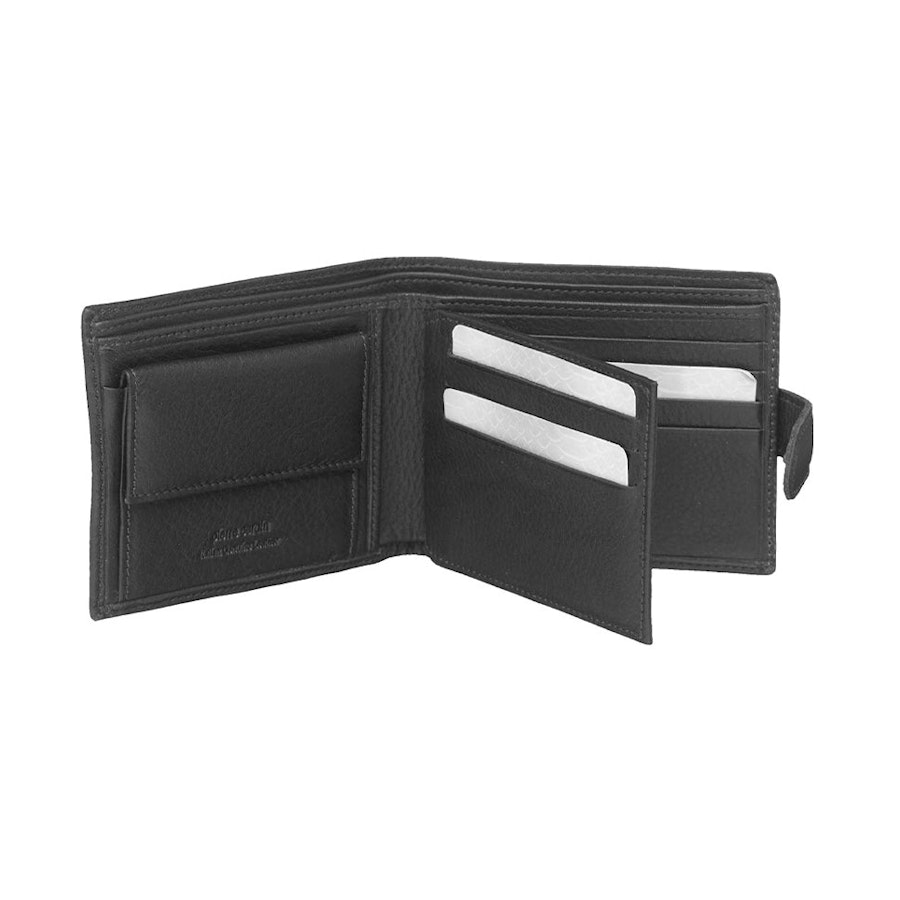 Pierre Cardin Vermont Men's Italian Leather RFID Wallet Black Black