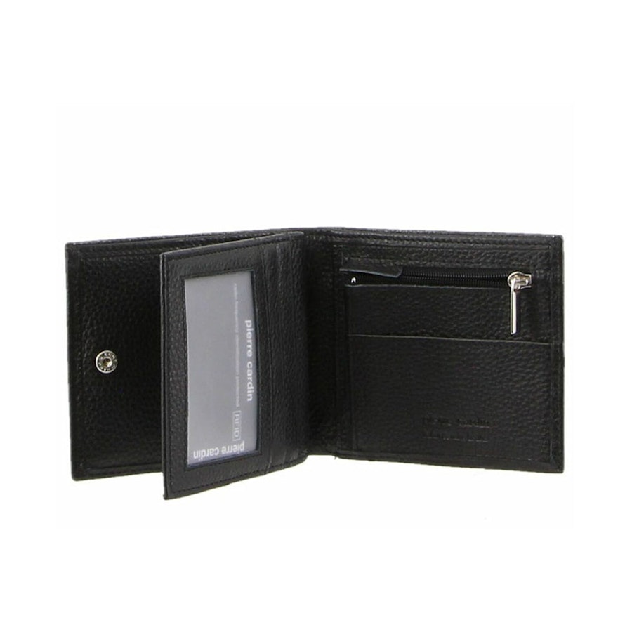 Pierre Cardin Hugo Men's Italian Leather RFID Wallet Black Black