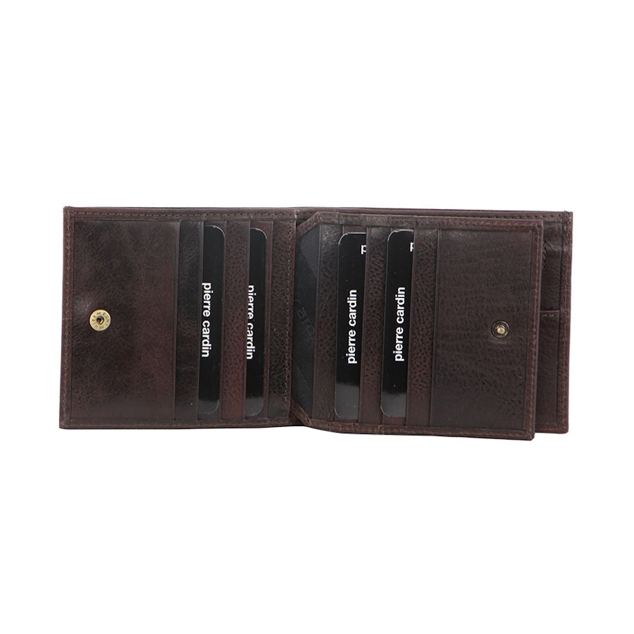 Pierre Cardin Hugo Men's Italian Leather RFID Wallet Chocolate Chocolate
