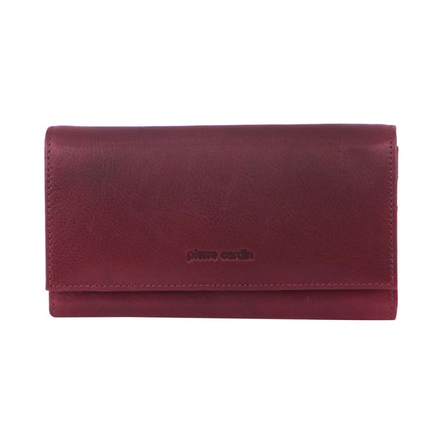 Pierre Cardin Nora Ladies Italian Leather RFID Wallet Cherry Cherry
