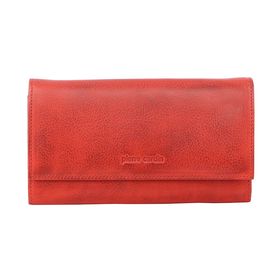 Pierre Cardin Nora Ladies Italian Leather RFID Wallet Red Red