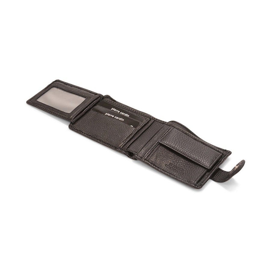 Pierre Cardin Noah Men's Italian Leather RFID Wallet Black Black
