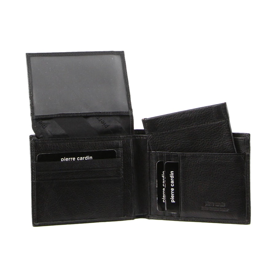 Pierre Cardin Luca Men's Italian Leather RFID Wallet Black Black