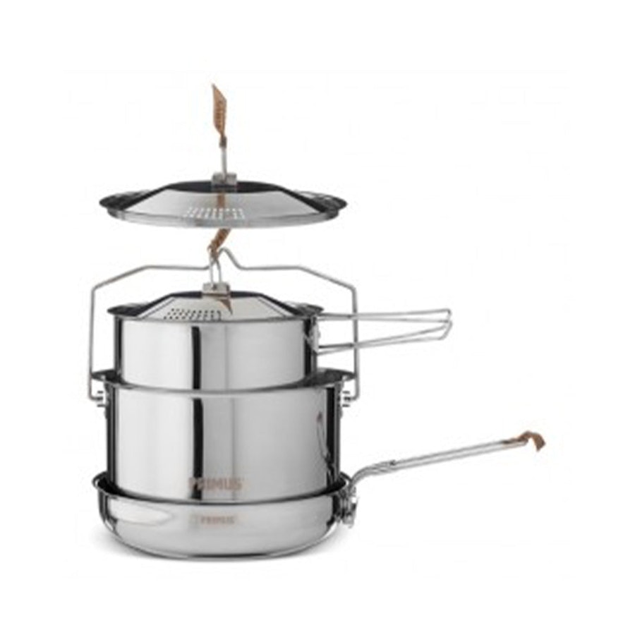 Primus Large Stainless Steel Campfire Cookset Stainless Steel Stainless Steel