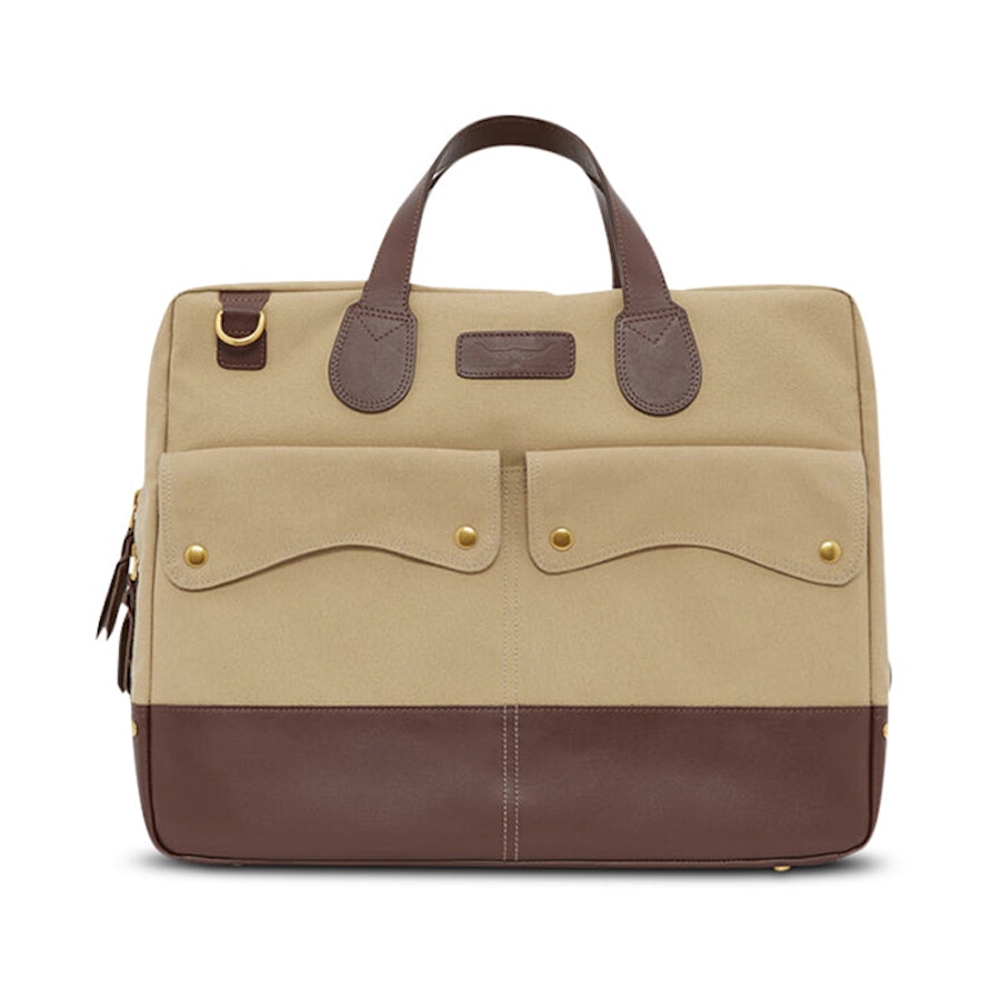 RM Williams Gippsland Briefcase Taupe/Whiskey Taupe/Whiskey