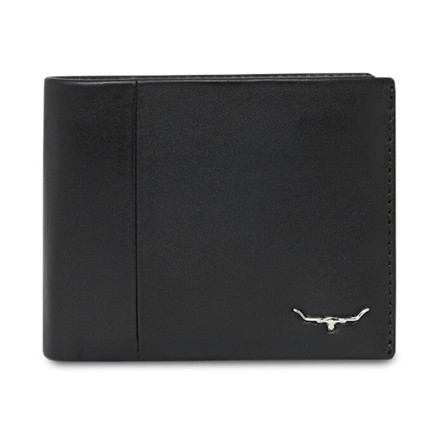 RM Williams Leather Wallet with Coin Pocket Black Black