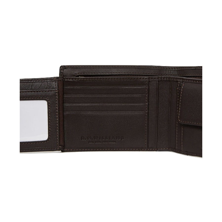 RM Williams Leather Wallet with Coin Pocket & Tab Brown Brown