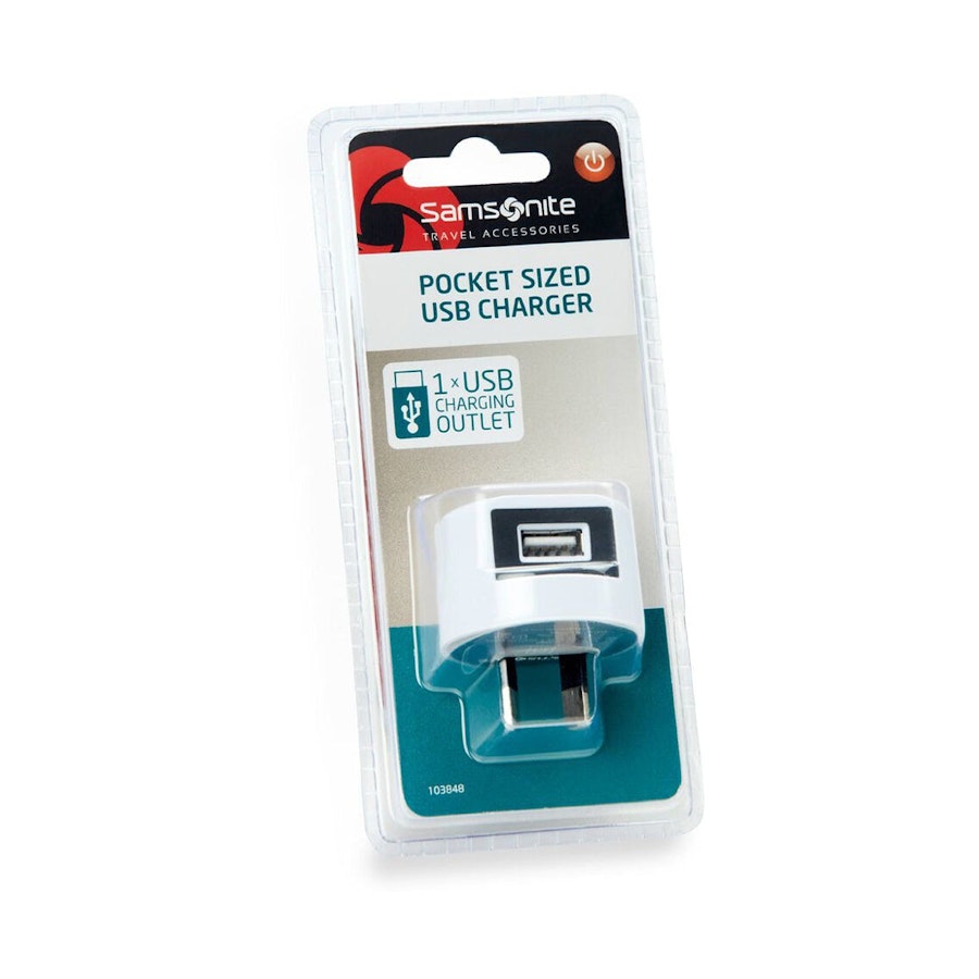 Samsonite Pocket Sized USB Charger White White