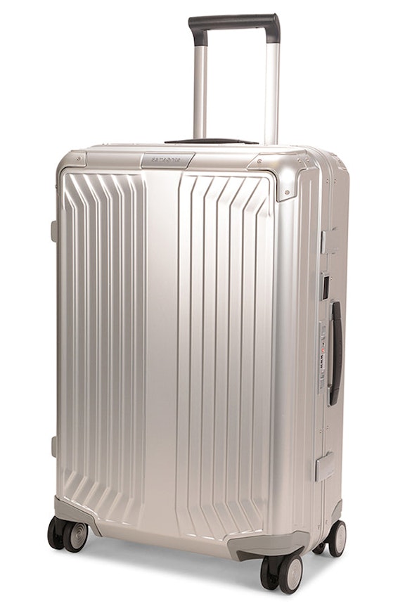 Samsonite Lite-Box ALU 69cm Hardside Checked Suitcase Aluminium