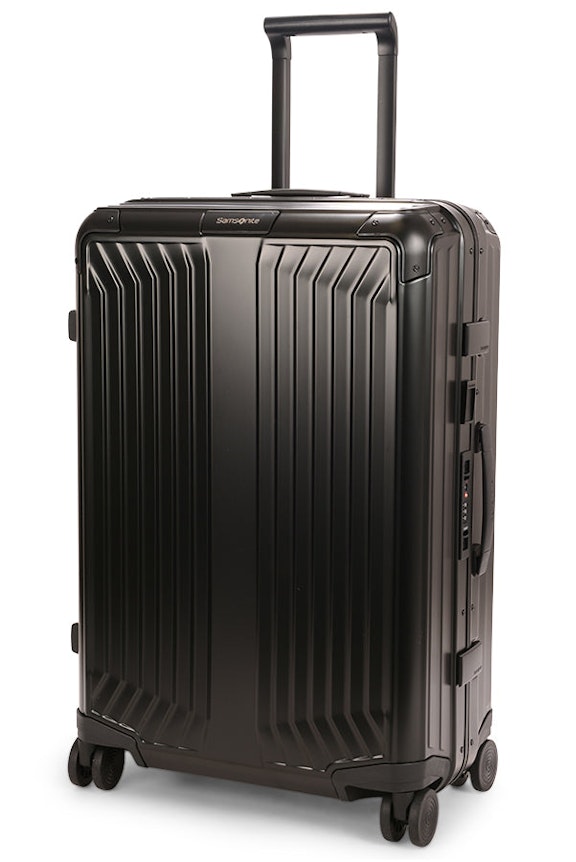 Samsonite Lite-Box ALU 69cm Hardside Checked Suitcase Black