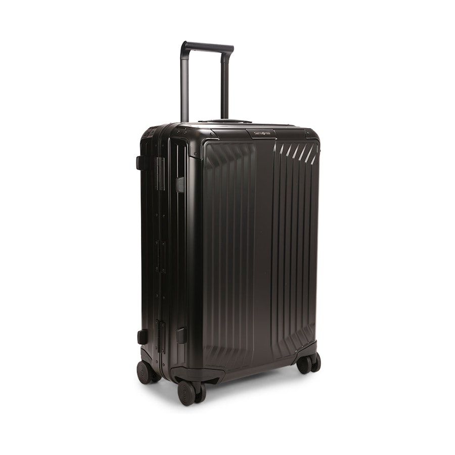 Samsonite Lite-Box ALU 69cm Hardside Checked Suitcase Black Black