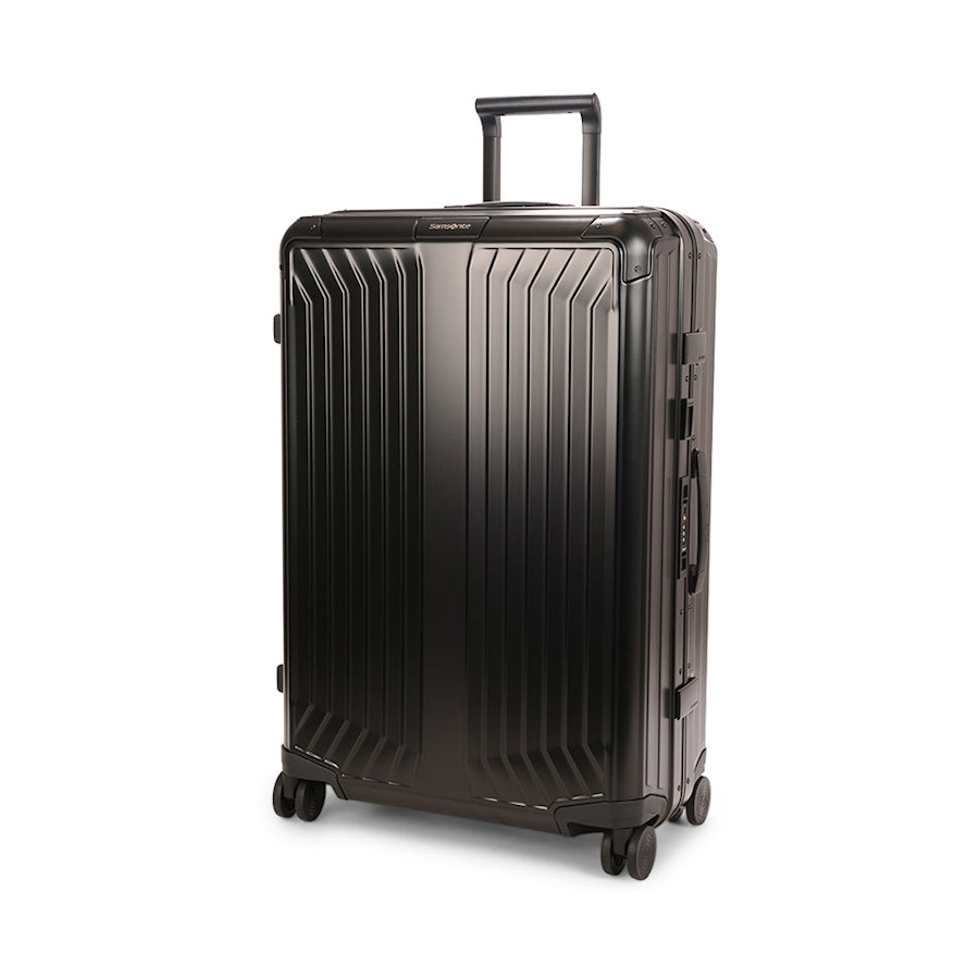 Samsonite Lite-Box ALU 76cm Hardside Checked Suitcase Black Black