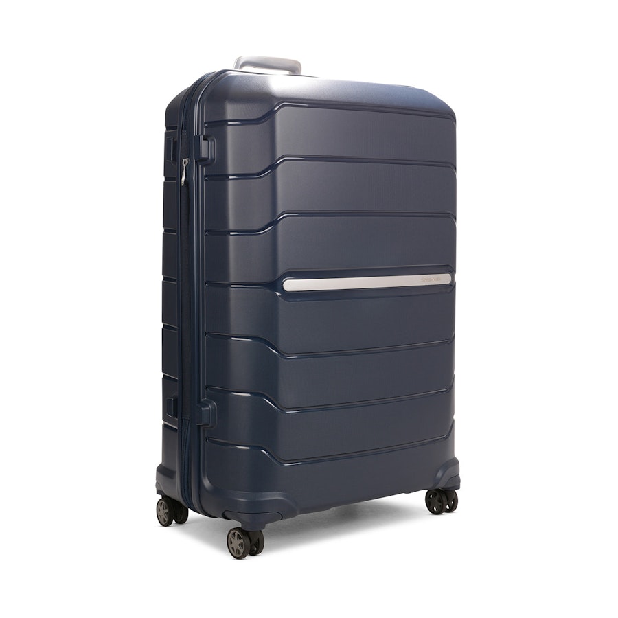 Samsonite Oc2lite 81cm Hardside Checked Suitcase Navy Navy