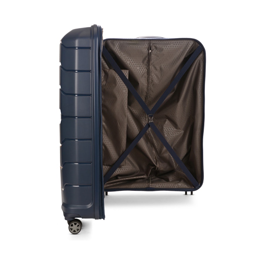 Samsonite Oc2lite 81cm Hardside Checked Suitcase Navy Navy