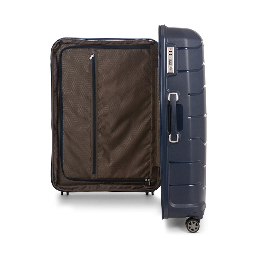 Samsonite Oc2lite 81cm Hardside Checked Suitcase Navy Navy