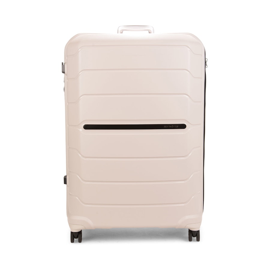 Samsonite Oc2lite 81cm Hardside Checked Suitcase Off-White Off-White
