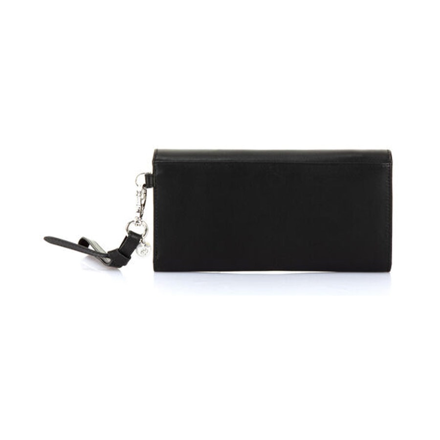 Samsonite Serena Leather Clutch RFID Wallet Black Black