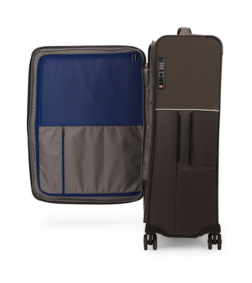Samsonite 73H 71cm Softside Checked Suitcase Platinum Grey Platinum Grey