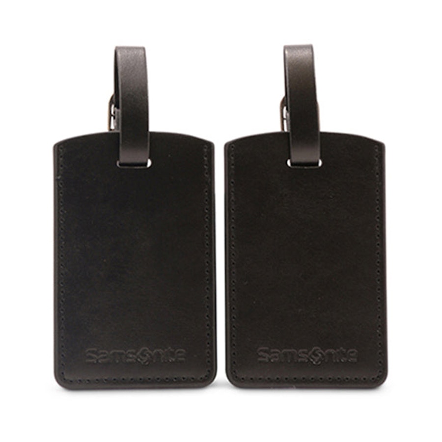 Samsonite Rectangle Bag Tag - 2 Pack Black Black