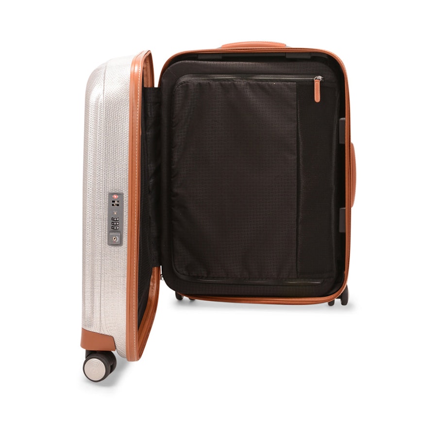 Samsonite Lite-Cube DLX 55cm CURV Carry-On Spinner Suitcase Aluminium Aluminium