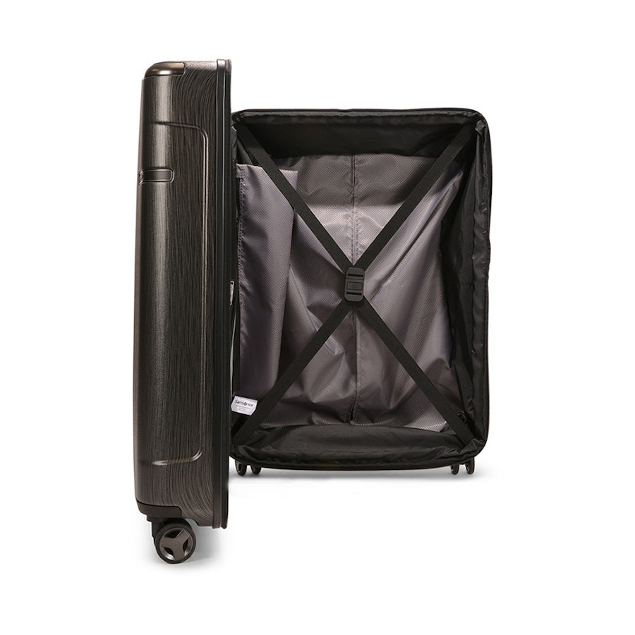 Samsonite Evoa 55cm & 75cm Hardside Luggage Set Black Black
