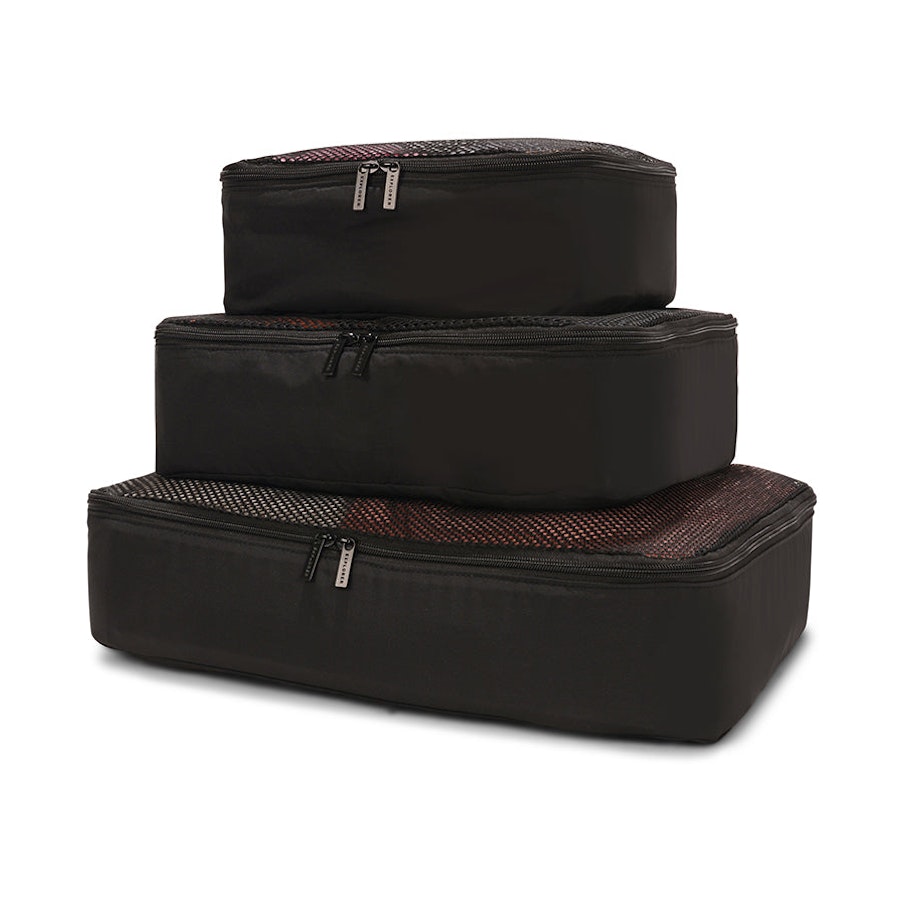 Square Packing Cubes (3 Pack) Black