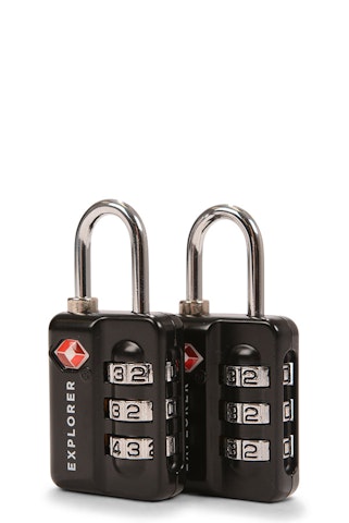 TSA 3-Dial Combination Lock (2 Pack) Black