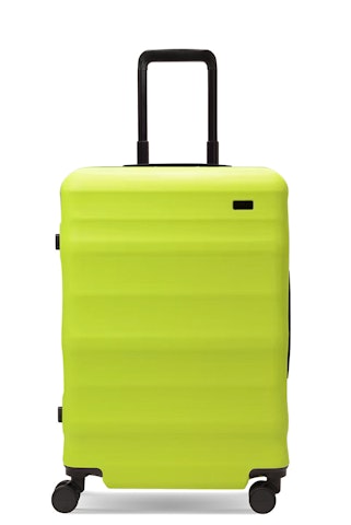 Luna-Air Medium Checked Suitcase Neon Lime